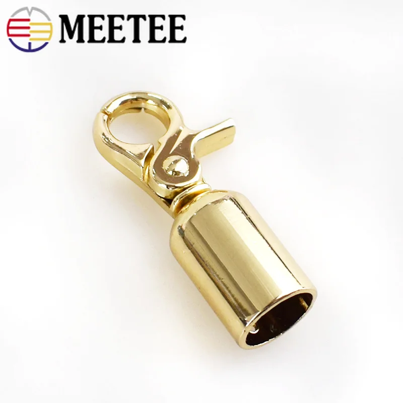 4 шт. Meetee металлические аксессуары для сумок DIY металлическая пряжка колокольчик тяга плетеная веревка сумка Пряжка для стопора шнур конец для сумки украшения F1-24