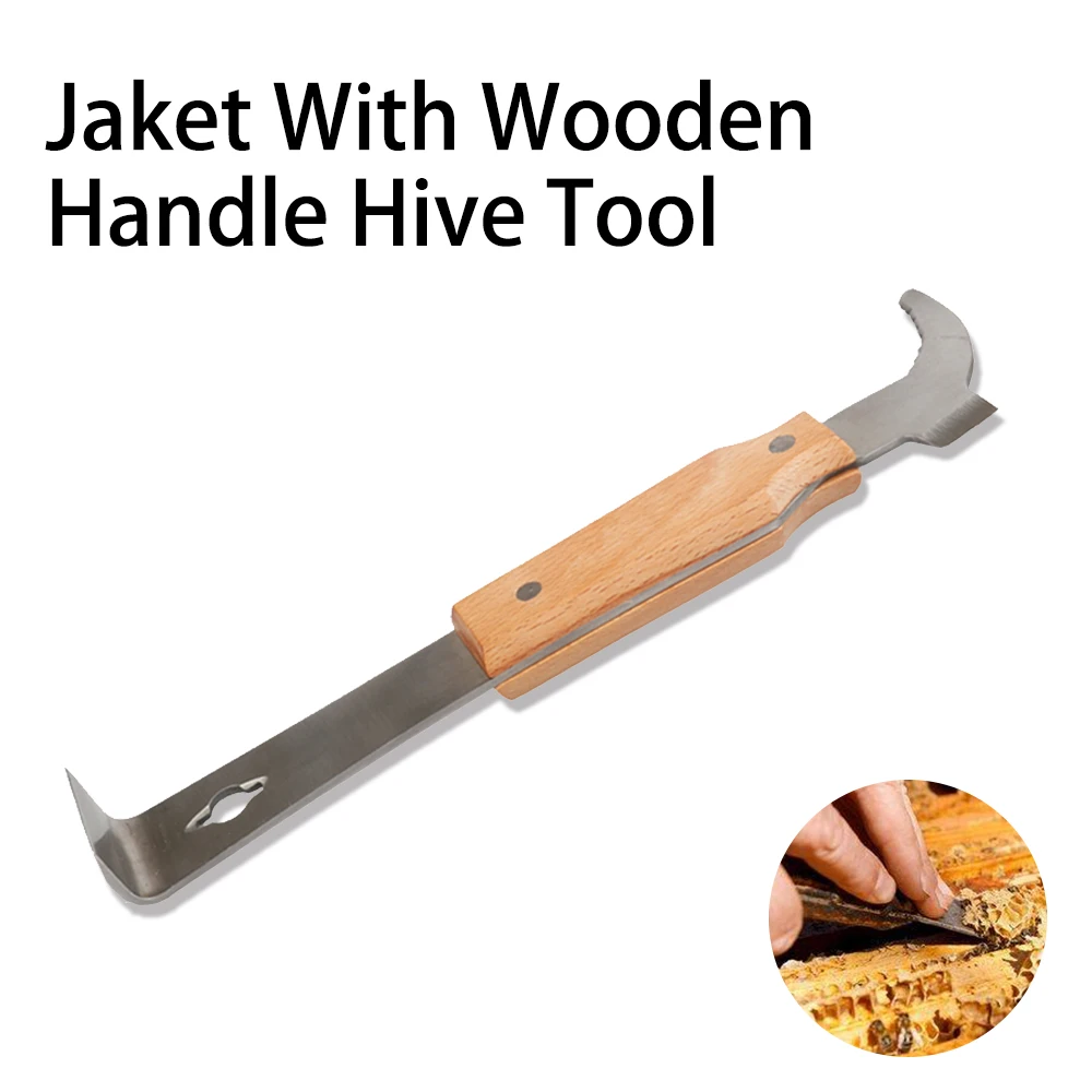 Пчеловодство пчелиный улей инструменты J Тип с деревянной ручкой резки мед нож продукт скребок для улья