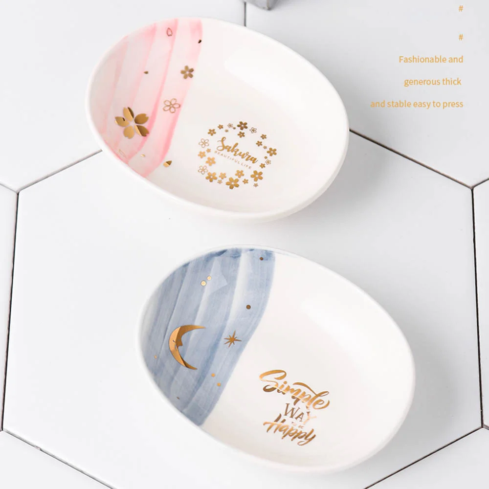 

Ceramic Soap Dish Cleaning Laundry Soap Holder Shelf Ins Washstand Face Soap Storage Tray Bathroom Accessories