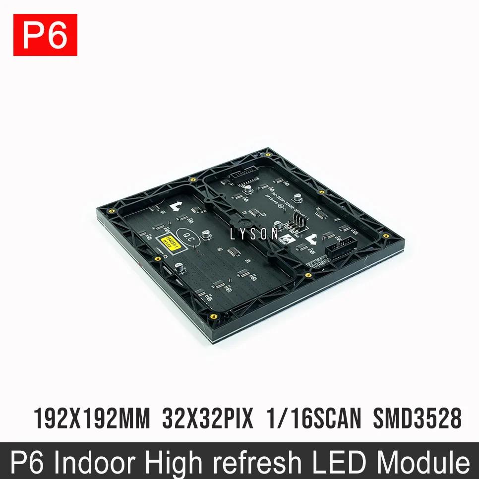 32x32 пикселей P6 внутренний SMD3528 3 в 1 полноцветный светодиодный видеомодуль|led module|rgb