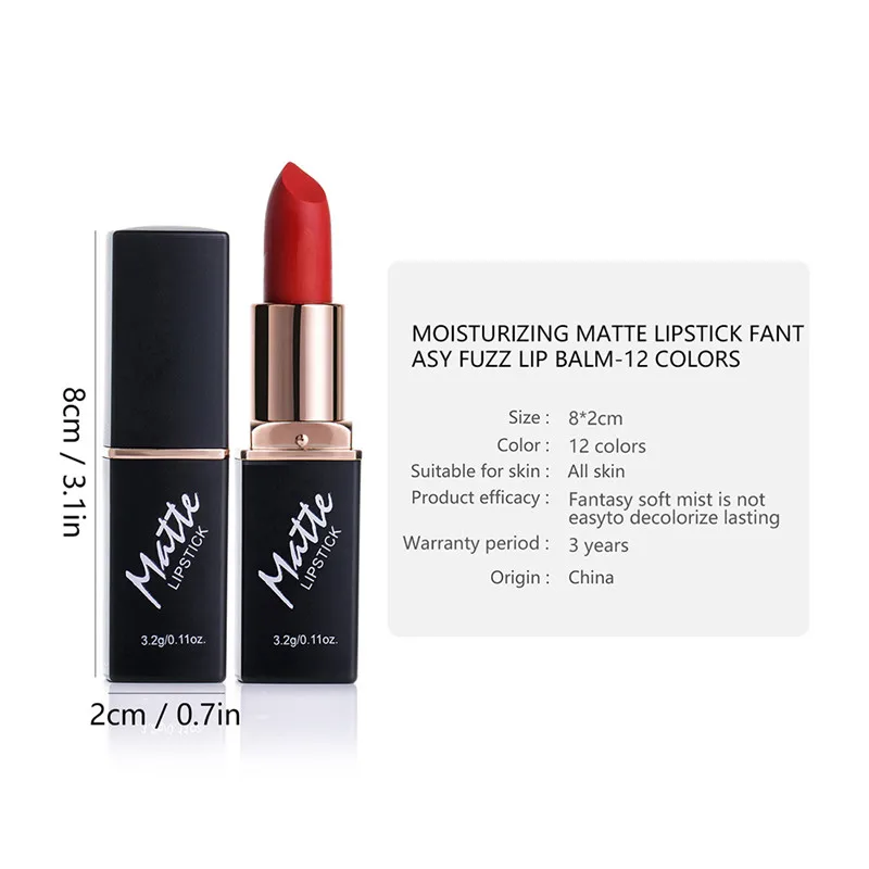 Матовый блеск для губ сексуальный красный цвет макияж новинка увлажняющая