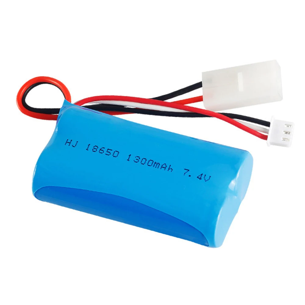 7.4V 1300mAh 18650 Lipo battery for meizhi 2856 high speed RC trucks toys spare parts 7.4 V 2S KET-2P Plug 1-10PCS | Игрушки и хобби