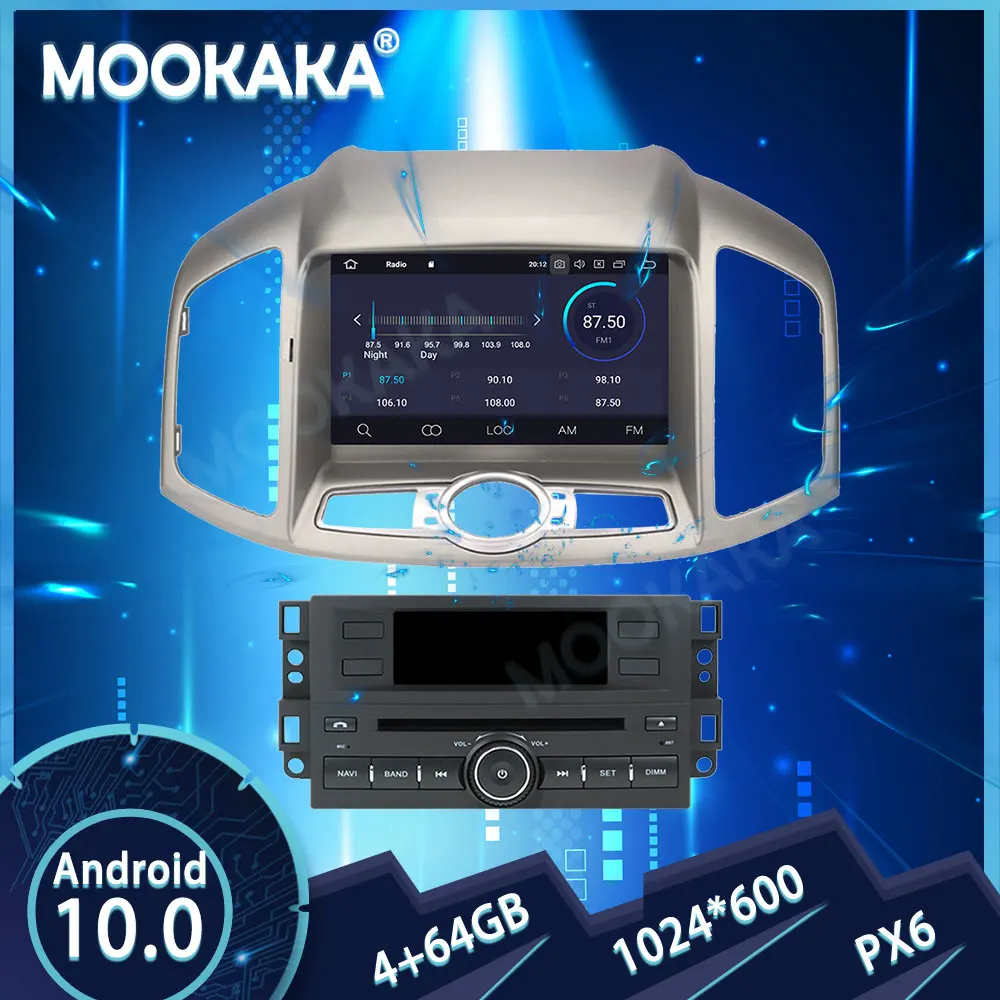 

PX6 Android 10.0 4+64G Car Multimedia Radio For CHEVROLET CAPTIVA 2012-2017 GPS Navigation Stereo Recorder Head Unit DSP Carplay