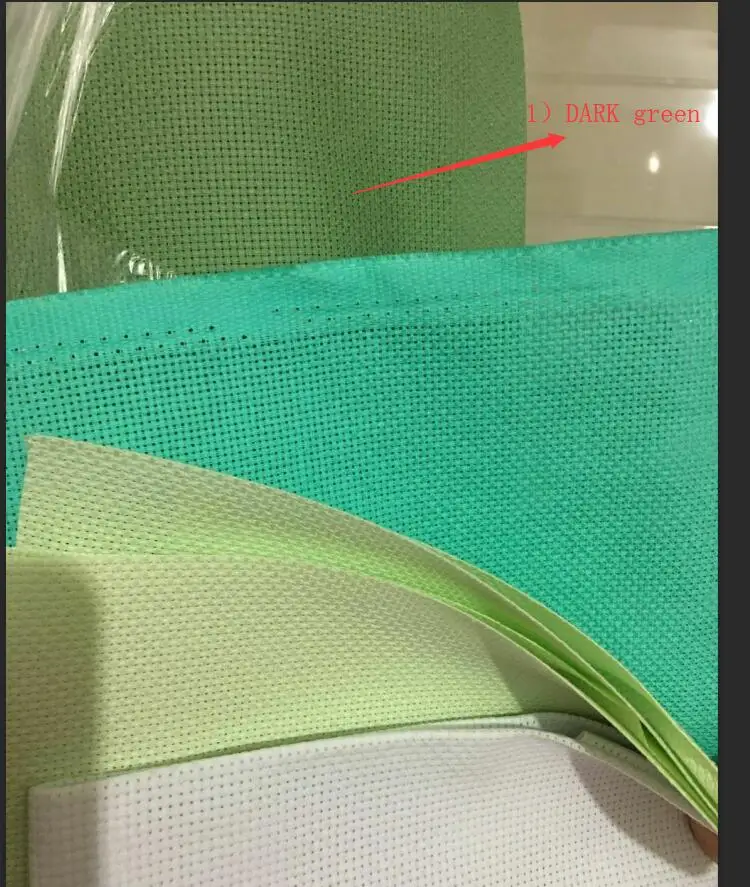 9TH Aida 14ct ткань зеленый синий вышивка крестиком Ткань Холст сделай сам ручная