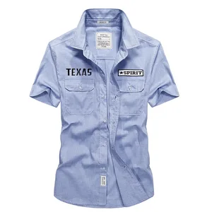 Camisa masculina, Новинка лета 2018, мужская рубашка из 100% хлопка, свободная Мужская модная Повседневная рубашка с коротким рукавом размера плюс 3XL 4XL