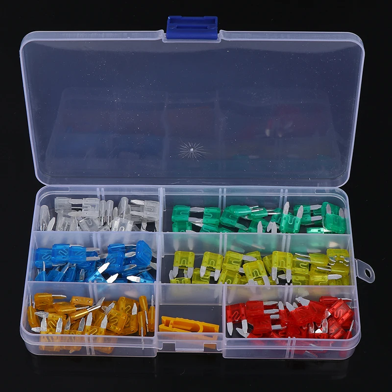 

120pcs Mini Blade Fuse Assortment Set Auto Car Motorcycle SUV FUSES Kit CN3 5 Amp 10 Amp 15 Amp 20 Amp 25 Amp 30 Amp