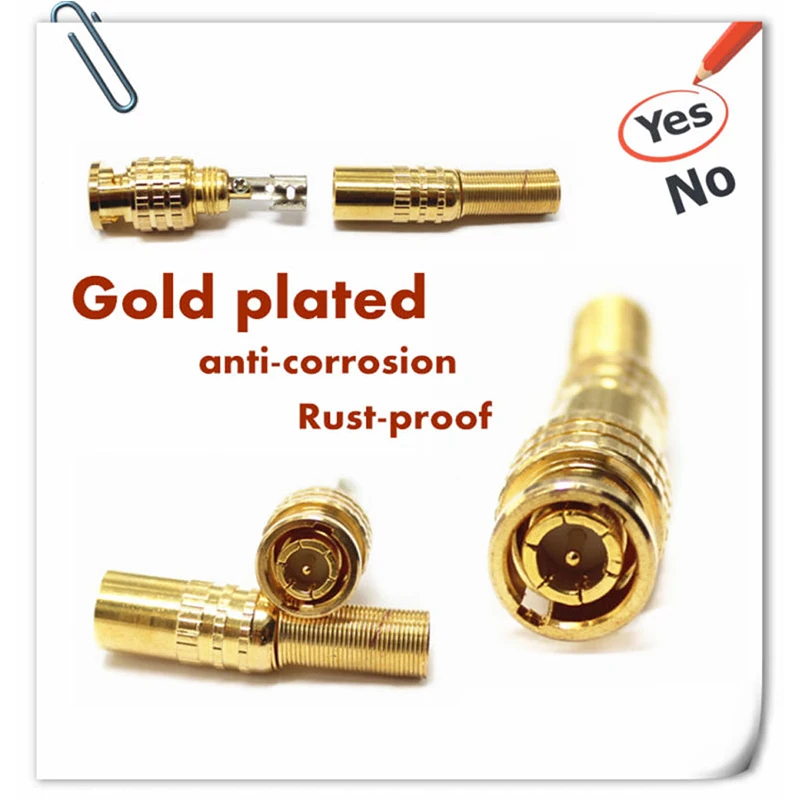 Металлический коаксиальный кабель с разъемом BNC мама на RCA папа из чистой меди 10