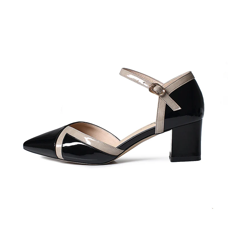 Новинка трендовые Великолепные женские туфли составного кроя на высоком