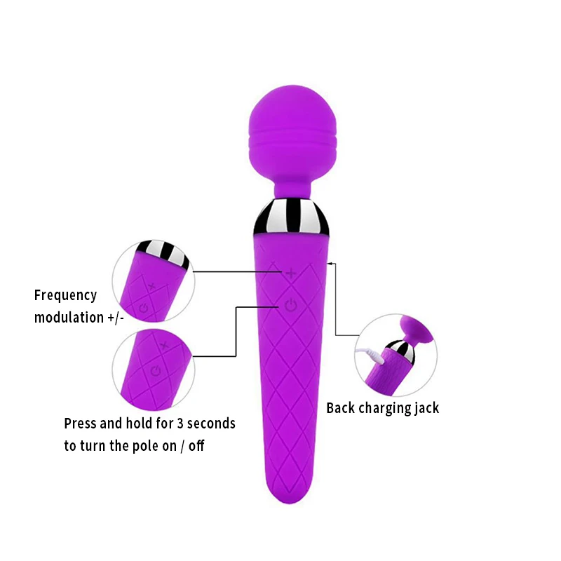 Ручной водонепроницаемый USB Массажер для точки G женщин Волшебная палочка