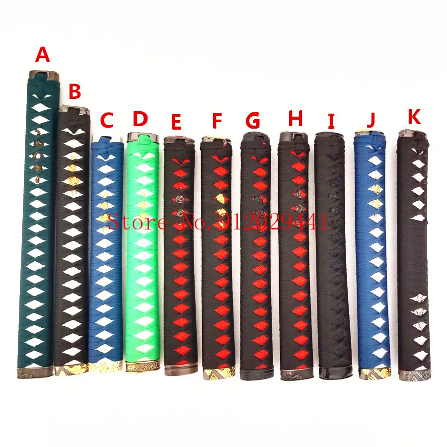 26CM*30CM*35CM* Handmade Japanese Samurai Sword Handle Set Kirsite Tsuka/Fuchi Kashira Nice Katana/Wakizashi DIY Accessory - купить по