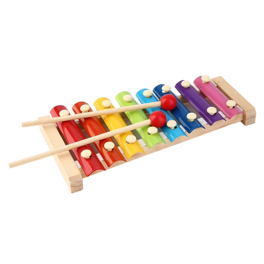 

Learning&Education Wooden Hand Knock Piano For Children Rhythm Learning Toys Wisdom 8-Note Music Instrument Wholesale