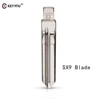 KEYYOU 10 шт.лот 83 # металлические чистое нерезаное SX9 замена лезвия-ключа флип дистанционный ключ для автомобиля с лезвием Складной Стол Для Citroen NO.83 плоский ключ