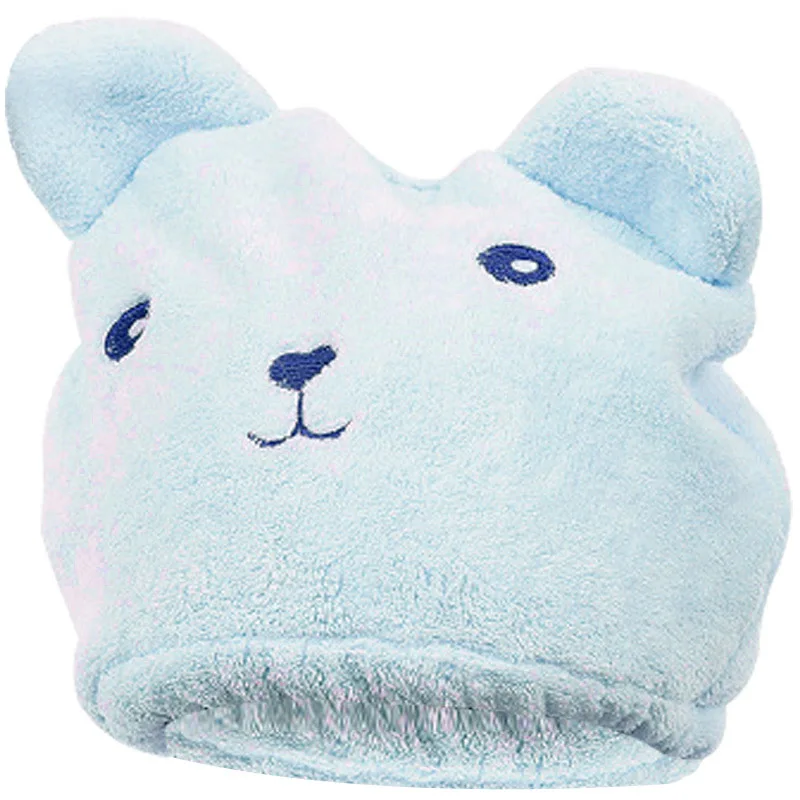 

Dry Hair Microfiber Solid Quickly Drying Towel Head Wrap Hat Cat Ears Pattern Hat Hair Turban Women Girls Ladies Cap Bathing