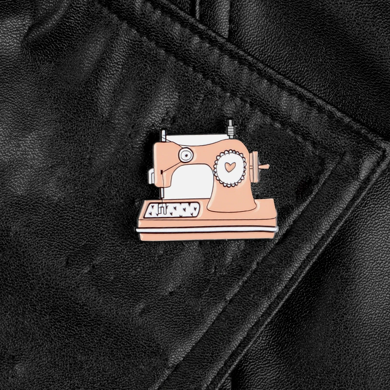 

QIHE JEWELRY Brooches badges accessories gifts Fairy tale castle Princess piano cat backpacks enamel pins Sewing machine radio