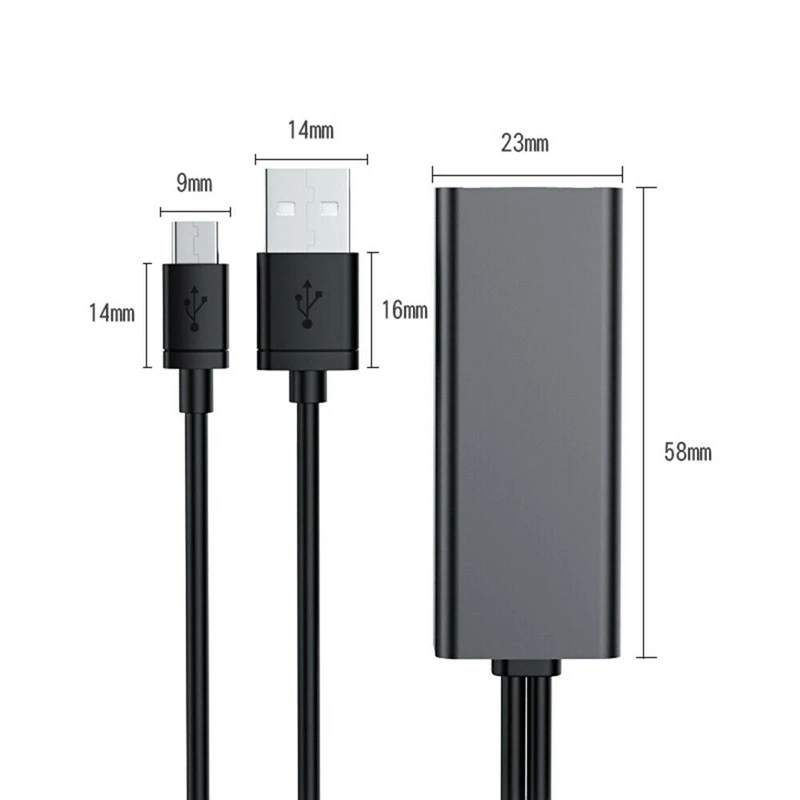 С эффектом приближения c зарядкой Micro USB к RJ45 сетевая карта 10/100 Мбит/с Ethernet с