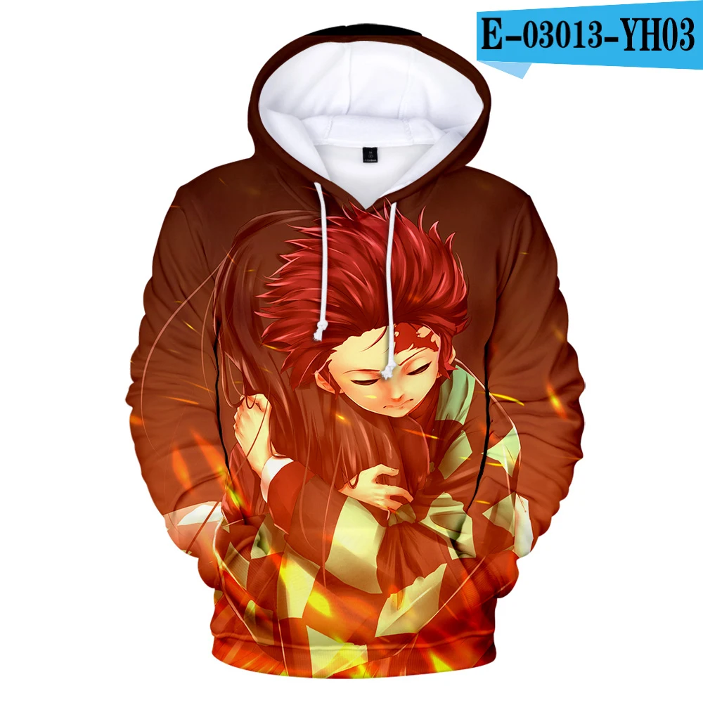 

3D Print Demon Slayer Kimetsu no Yaiba Hoodies Men Women Sweatshirts Spring Long Sleeve Men's Red Black Checkered Pattern Coats