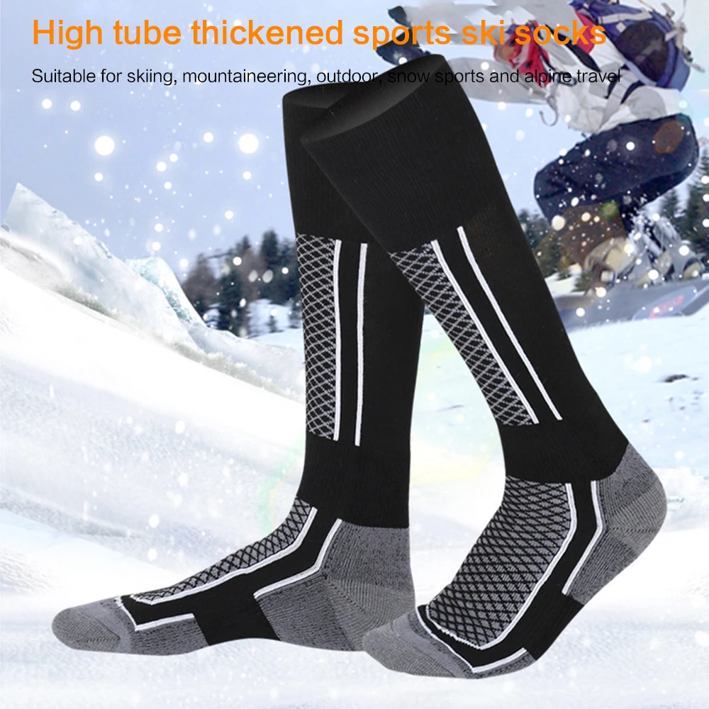 

Ski Socks Thick Cotton Sports Snowboard Cycling Skiing Soccer Socks Men Women Moisture Absorption High Elastic Thermosocks