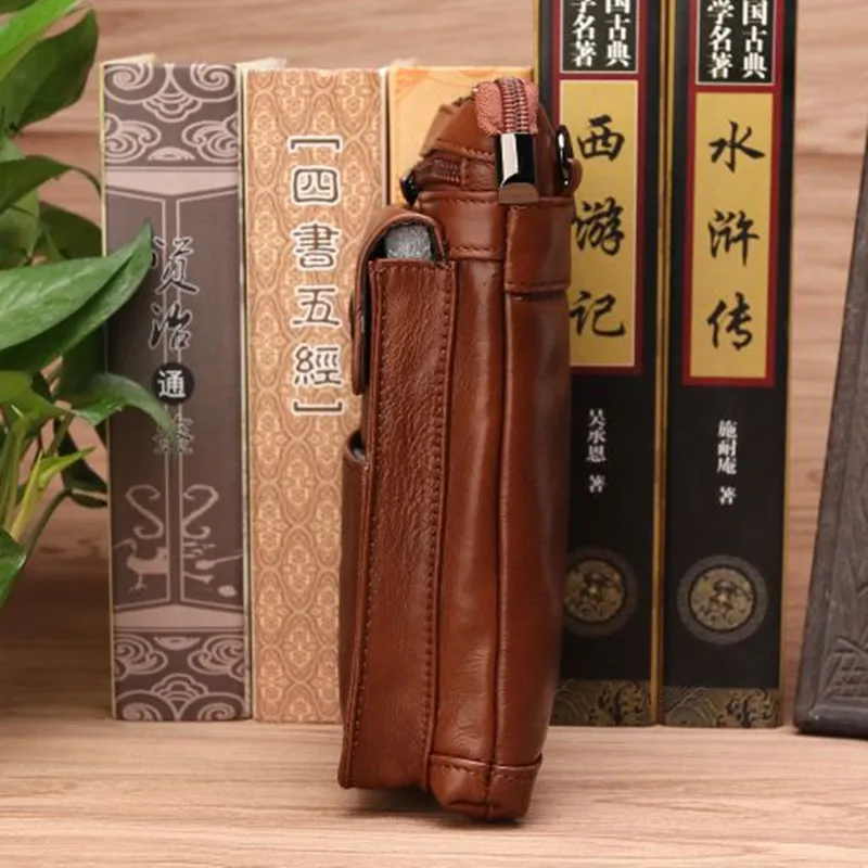 Забавная сумка с крючком для мужчин поясная сумочка из натуральной кожи