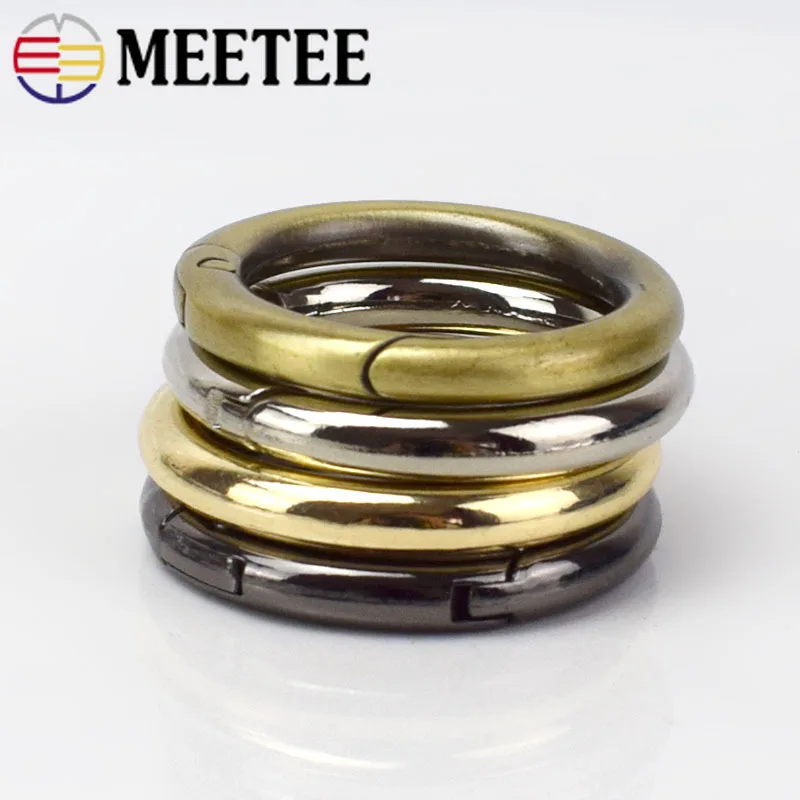 5/10 шт. Meetee с фокусным расстоянием 25 мм весна сплав металла D-хомут с круглым воротником для мальчиков и девочек сумки ремень собака цепи пряжки DIY оснастка застежками зажим для сумок, аксессуары для сумок из H7-3
