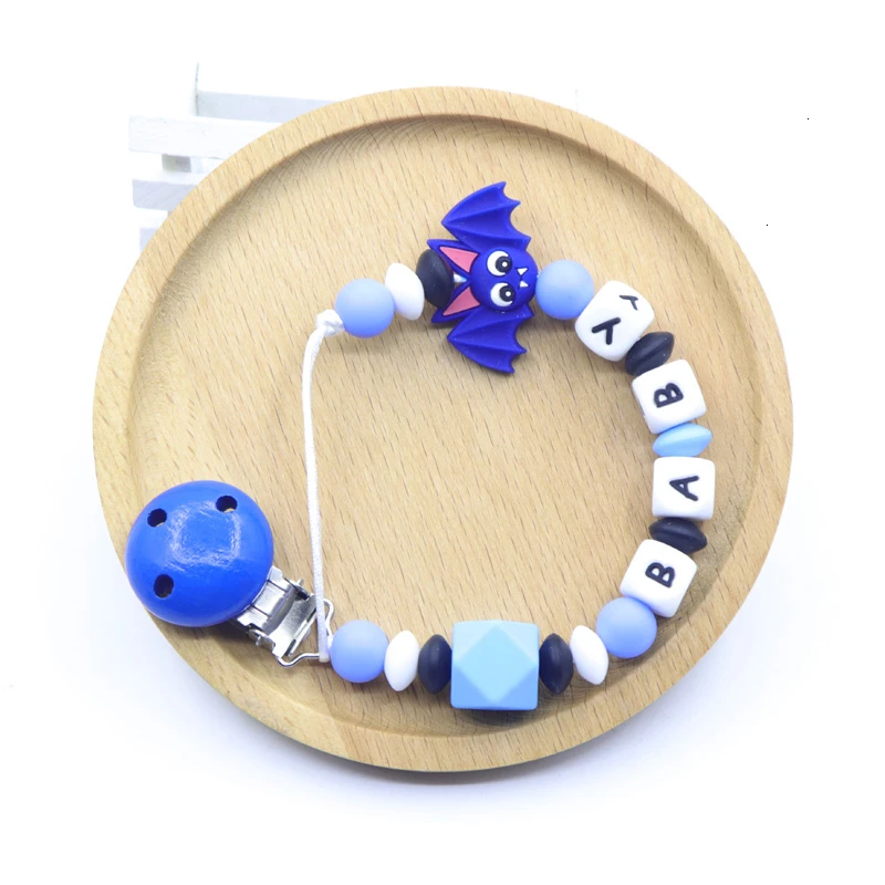 Новинка Хэллоуин персонализированные имя ребенка соски зажим нетоксичный