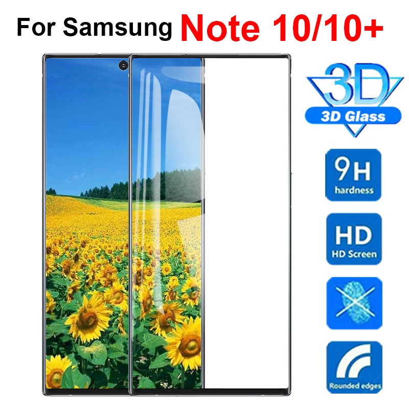 Защитное 3d стекло для samsung galaxy note 10 plus pro защитная пленка экрана note10 закаленное +