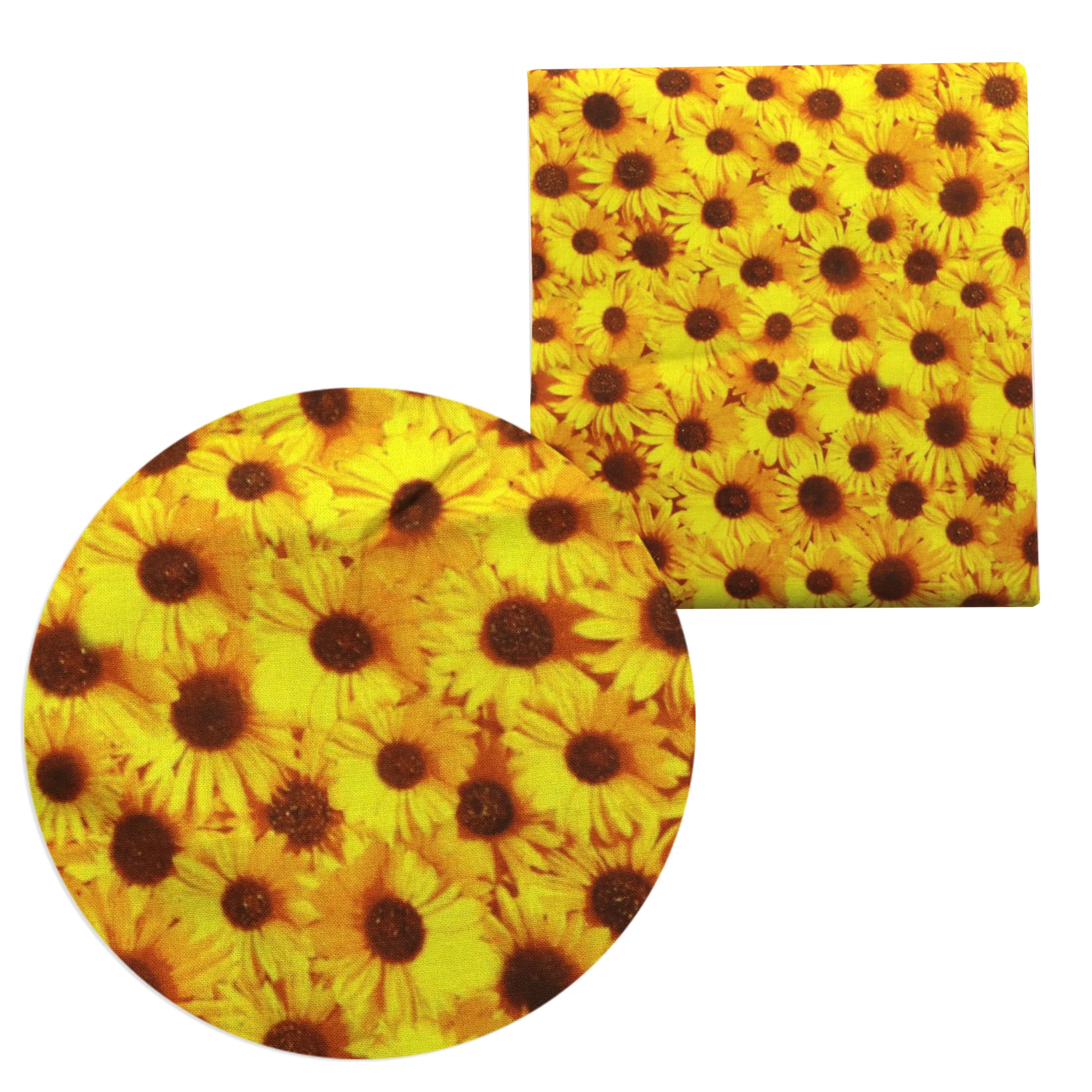 Цветок подсолнуха 100% хлопковая ткань для ткани детский домашний текстиль шитье