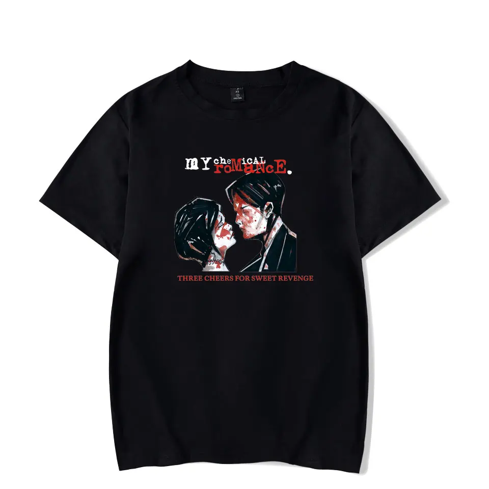 

Новинка, Лидер продаж, новая Романтичная футболка My Chemical, летняя футболка для мужчин и женщин, Повседневная Универсальная футболка с коротк...
