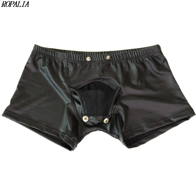 

Men's Underwear Soft Bag Comfortable Boxer Leather Solid Underwear Soft Boxer