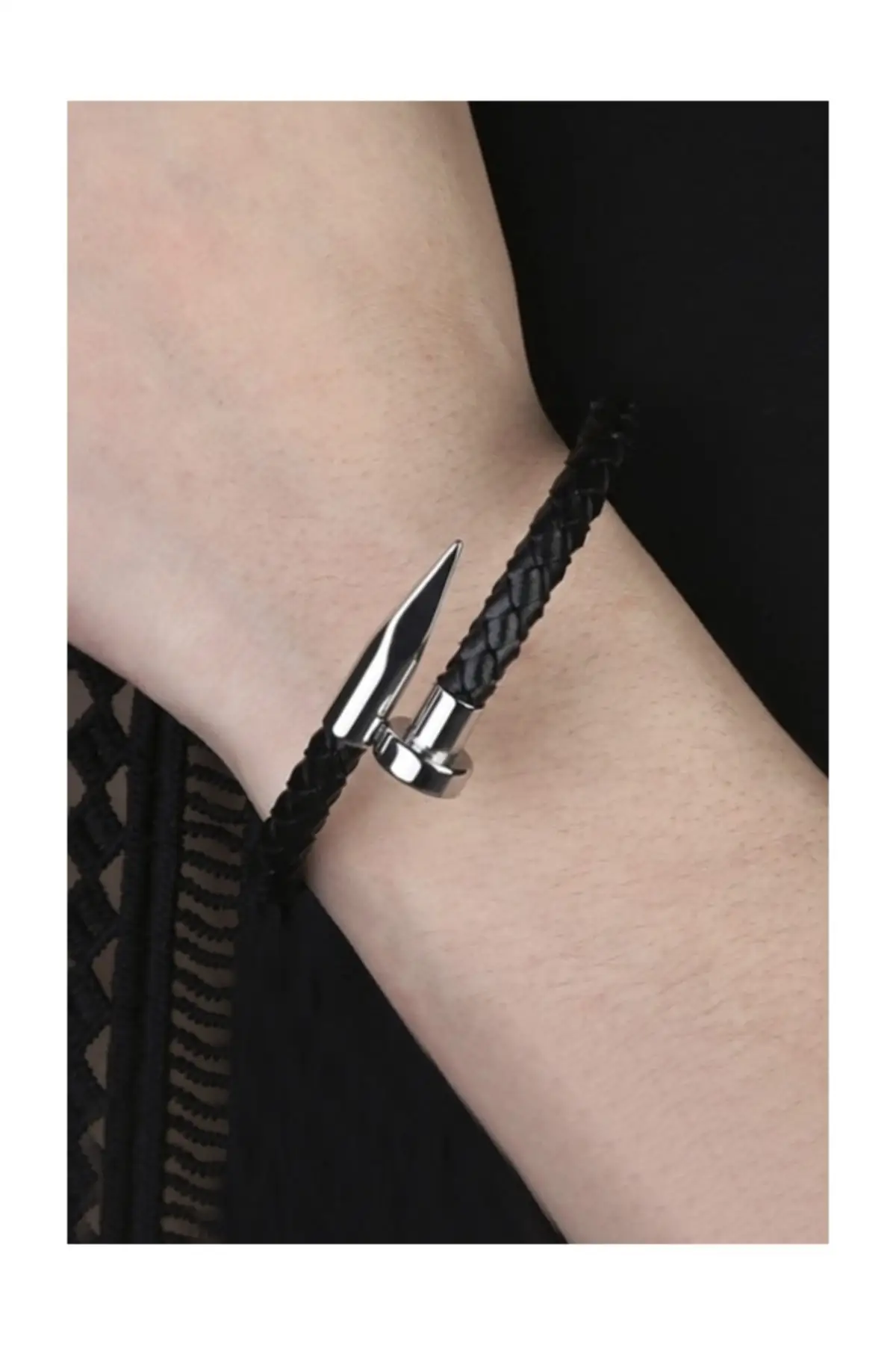 

Original Leather & Steel Nail Men's Bracelet 2021 Men's Fashion Cool