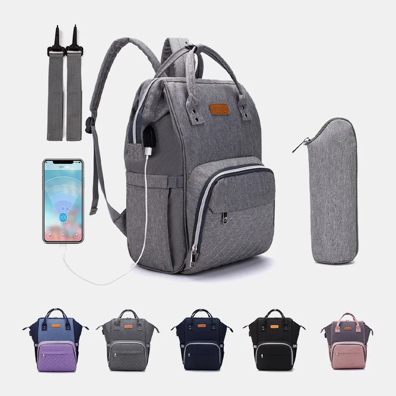 

Diaper Bags Women Large Capacity Waterproof USB Nappy Backpack Mummy Backpack Outdoor Travel Baby Care Handbag for Mother & Kids