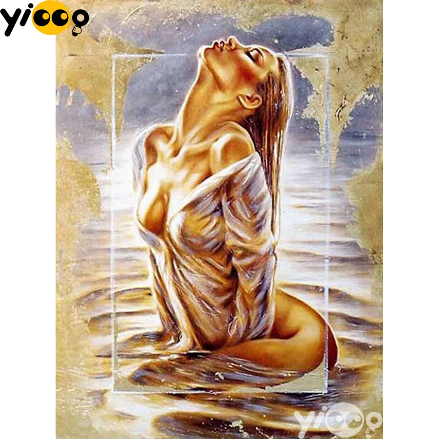 

Full Square/Round Diamond Embroidery Beauty in the water 5D Diamond Painting Rhinestone Mosaic Home Decor Gift AX2963