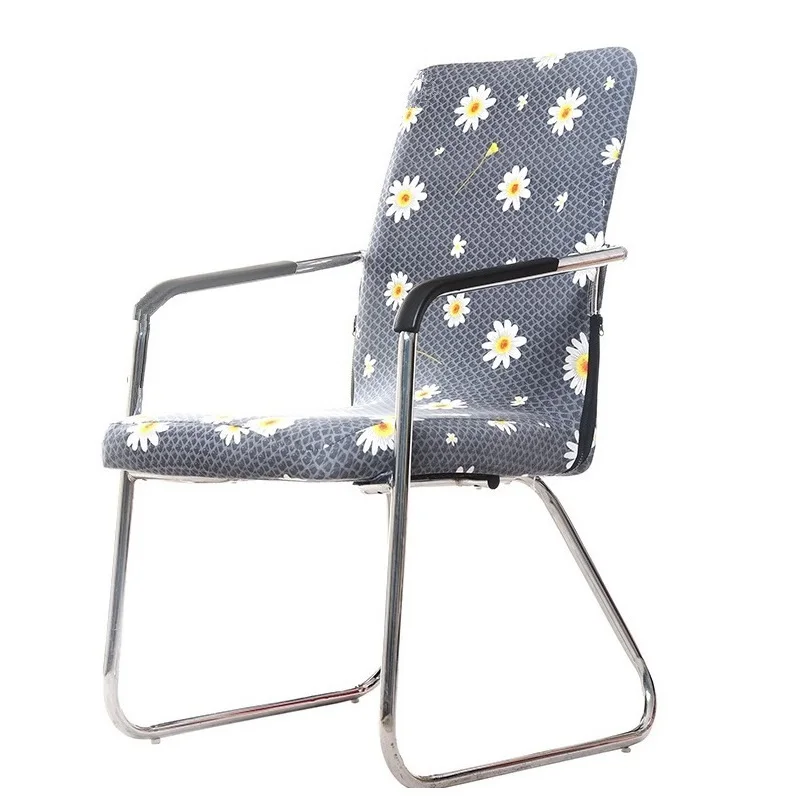 Чехол на стул с цветочным принтом для офиса чехол из спандекса вращающегося