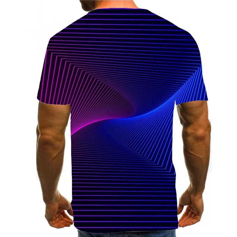 

Men's Graphic T Shirts 3D Print Shirt Daily Tees Texture Pattern Tops Purple