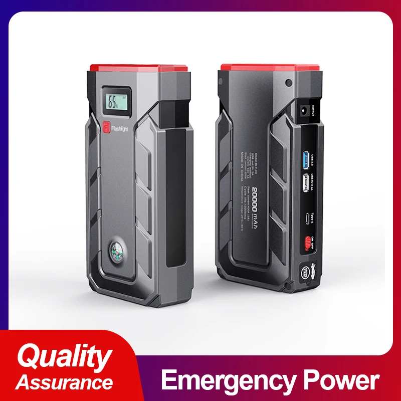 

12000mAh Car Jump Starter Power Bank For 12V External Battery Car Emergency Starter Auto Car charger Battery Starting Device