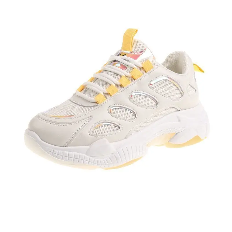 

Daddy Shoes Women Spring/summer 2021 New Rainbow Bottom Breathable Mesh Sports Running Shoes for Women Students Sneakers Women