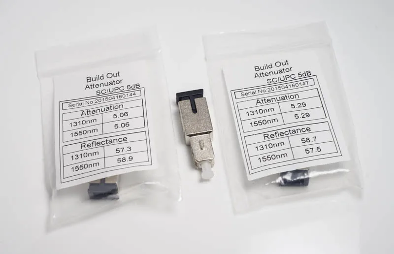 5PC SC/UPC Male to Female Simplex mode fiber optic Attenuator metal male Fiber Attenuator FTTH attenuator Adapter