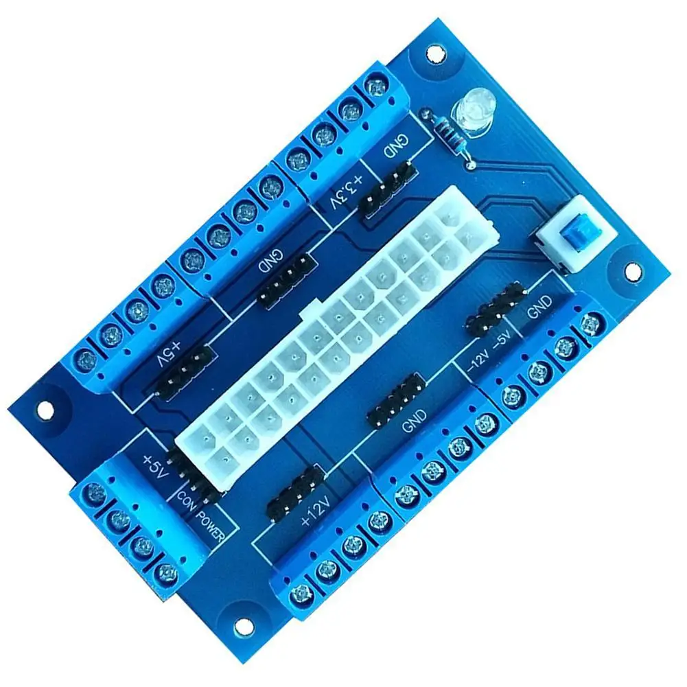 Абсолютно новый дизайн пк 24/20Pin ATX-DC Питание коммутационная плата модуль адаптера
