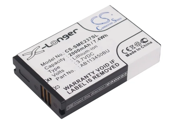 

CameronSino для SAMSUNG E2370 твердый GT-E2370 Xcover E2370 AB113450BU батарея