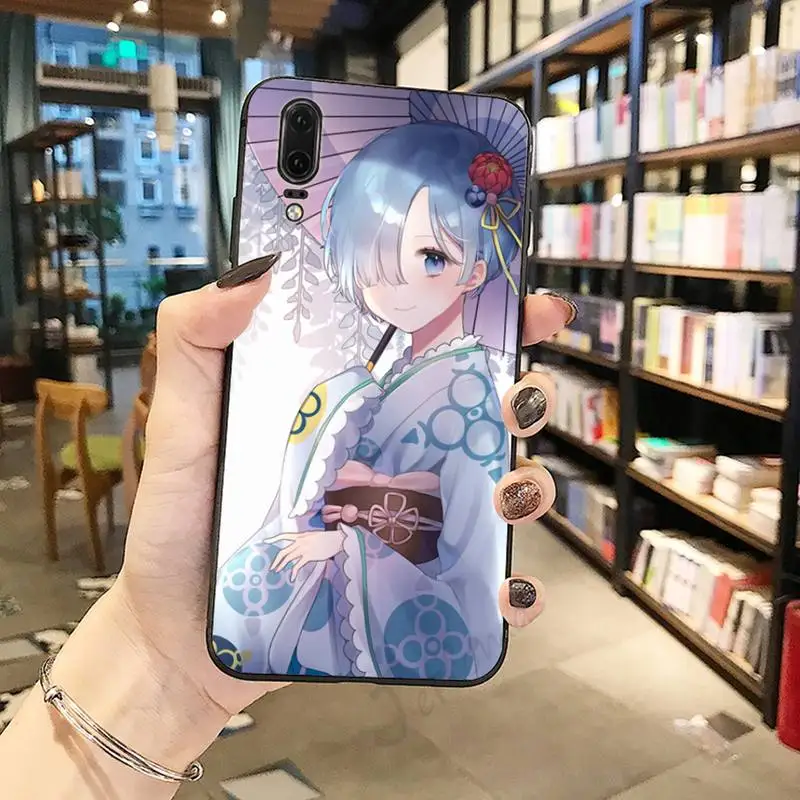 

Re ZERO Ram In Another World anime Phone Case For Huawei honor Mate P 10 20 30 40 i 9 8 pro x Lite smart 2019 nova 5t
