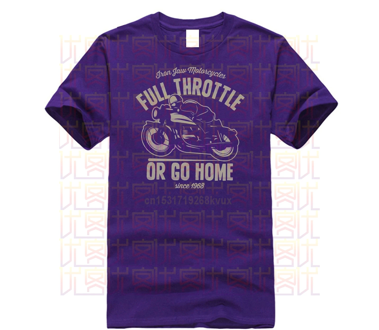 Brand Cotton Men Clothing Male Slim Fit T Shirt Cafe Racer Full Throttle Motorcycle Different Colours | Мужская одежда