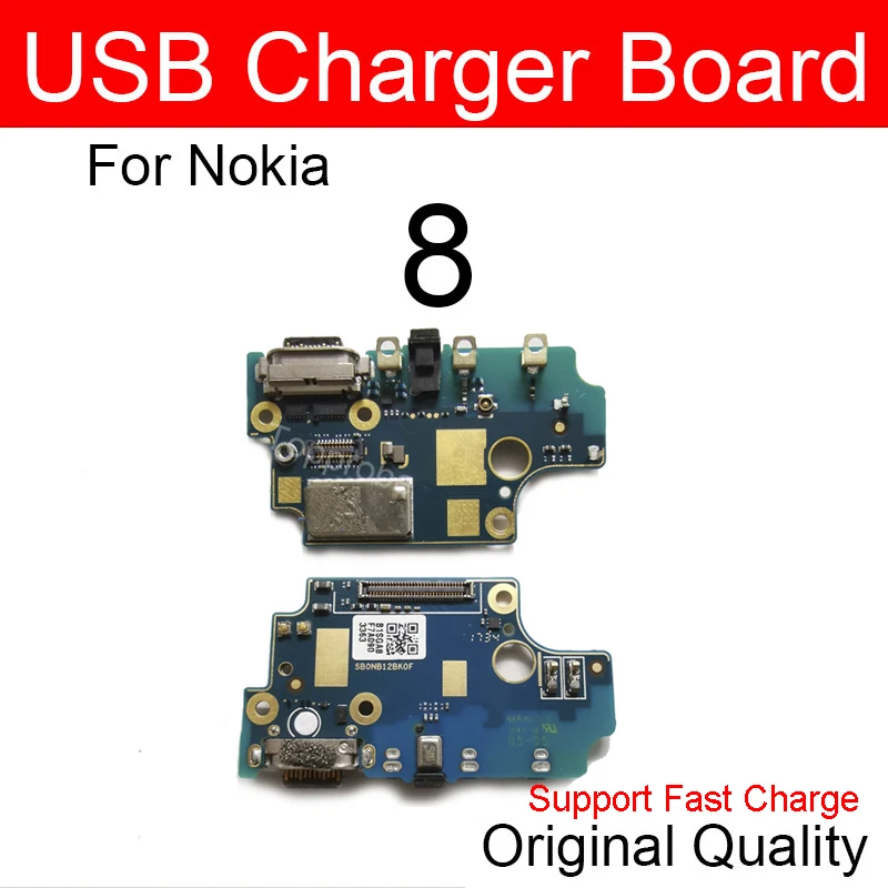 Оригинальная плата для зарядки микрофона и Usb Nokia 8 TA-1012 разъем USB гибкого кабеля