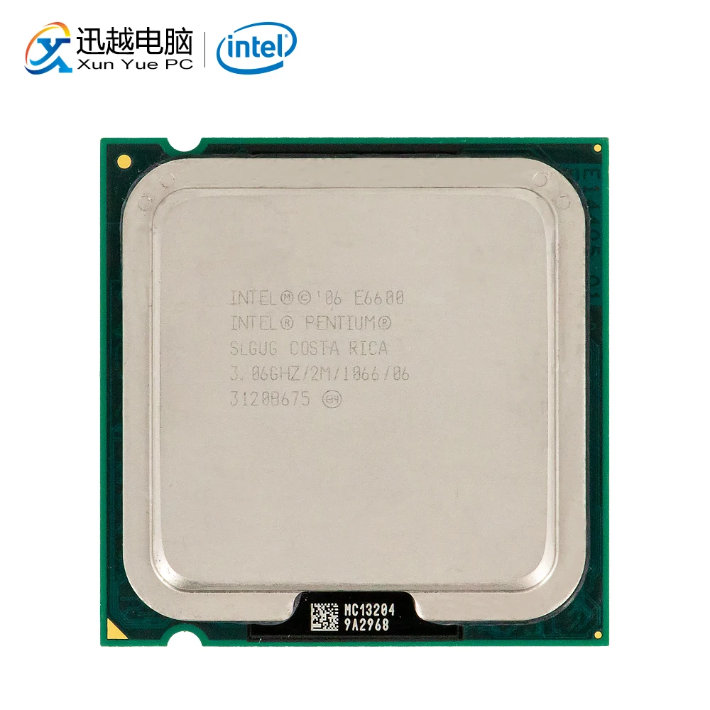 Двухъядерный процессор Intel Pentium E6600 для настольных ПК 3 06 ГГц 2 Мб кэш памяти FSB 1066 LGA