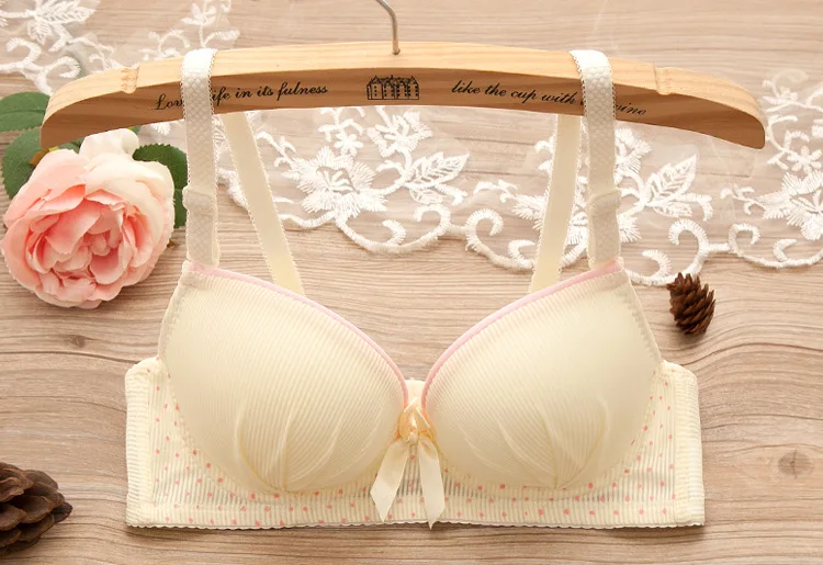 COLOR1(BRA ONLY) Нижнее белье для девочек-подростков, женский бюстгальтер, бюстгальтер из чистого хлопка, нижнее белье для девочек, бюстгальтер пуш-ап для маленькой груди, беспроводные Спортивные бюстгальтеры для подростков - Цвет: COLOR1(BRA ONLY)