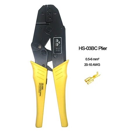 03BC Plier Обжимные Щипцы Клещи для штекера 4,8 6,3 Клеммная трубка/изоляция/неизолированные клеммы alicate щипцы ручные инструменты обжимные челюсти набор - Цвет: 03BC Plier