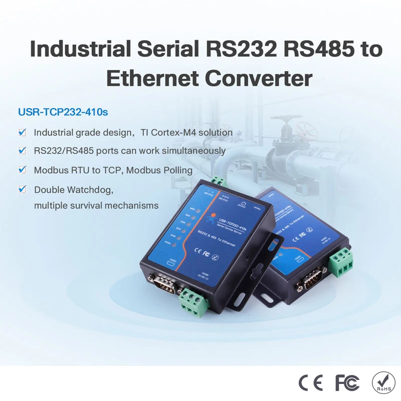 Новая версия модель Modbus-Φ интерфейс RS232 RS485 DNS DHCP последовательное устройство Ethernet