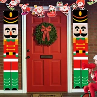 31x180cm christmas couplet nutcracker merry christmas snowman navidad elk 4 styles banner noel decor for home 2021 kids favor
