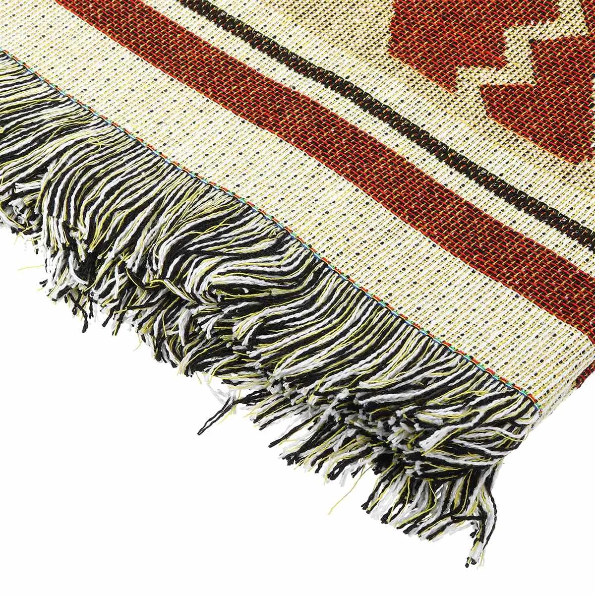 

Decorative Knitted Sofa Throw blanket 125x150cm Cotton Soft Rug Sofa Towel Tapestry for Home Living Room Bed Machine washable
