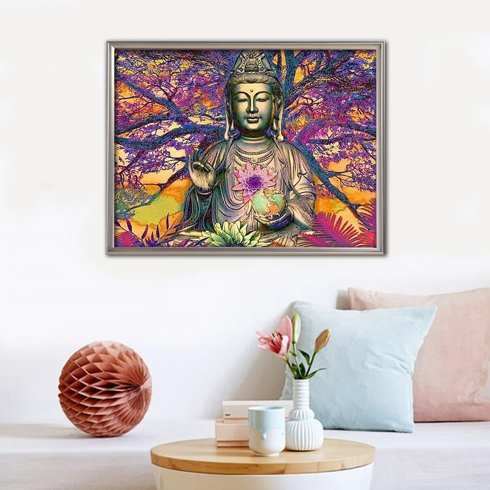 EverShine 5D DIY Diamond Painting Buddha Picture Of Rhinestones Embroidery Sale Religion Mosaic Home Decoration | Дом и сад
