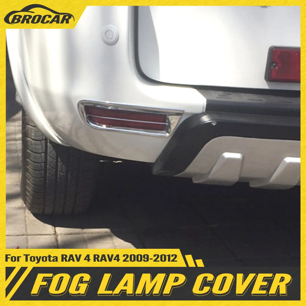 

Подходит для Toyota RAV 4 RAV4 2009-2012 ABS хромированный Автомобильный задний противотуманный фонарь крышка отделка задний противотуманный фонарь рамка лампы аксессуары для стайлинга 2 шт.