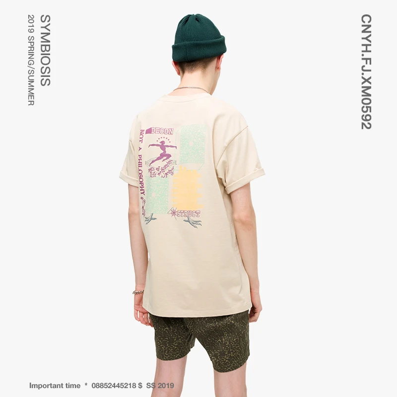 VIISHOW уличная Отпечатано Для мужчин футболки Марка Повседневное Граффити